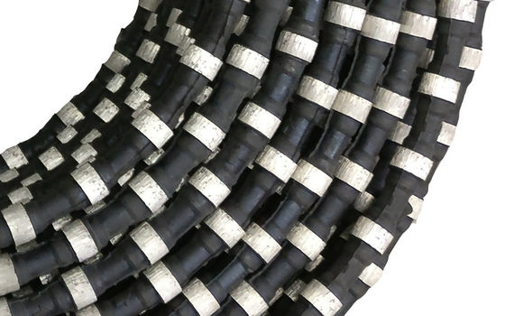 11.5mm Borracha Primavera Diamante Serra de arame para extração de minério de mármore Corte de contas de diamante corda