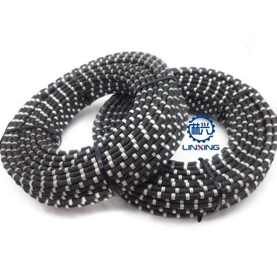 11.5mm Borracha Primavera Diamante Serra de arame para extração de minério de mármore Corte de contas de diamante corda