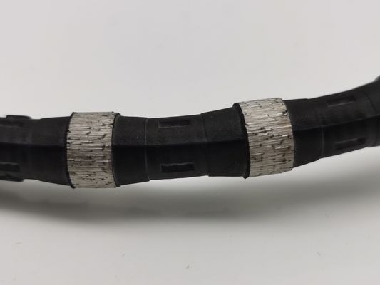 11.5mm Borracha Primavera Diamante Serra de arame para extração de minério de mármore Corte de contas de diamante corda