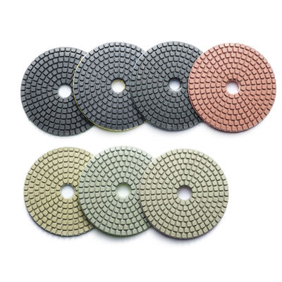Pad de polimento de diamantes úmidos de 100 mm para granito, mármore, quartzo e pedra 7 peças