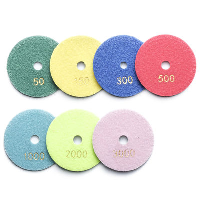 Pad de polimento de diamantes úmidos de 100 mm para granito, mármore, quartzo e pedra 7 peças