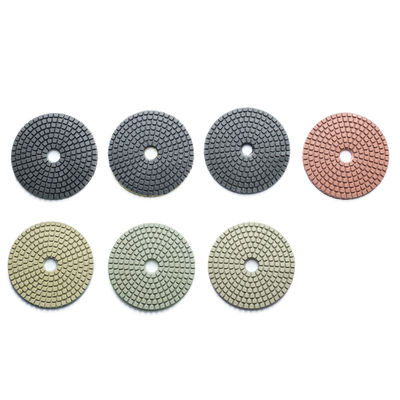 Pad de polimento de diamantes úmidos de 100 mm para granito, mármore, quartzo e pedra 7 peças