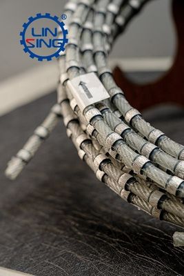Pedra de corte Diamond Wire Saw com 11,0mm Diâmetro de contas e 37pcs contas por metro