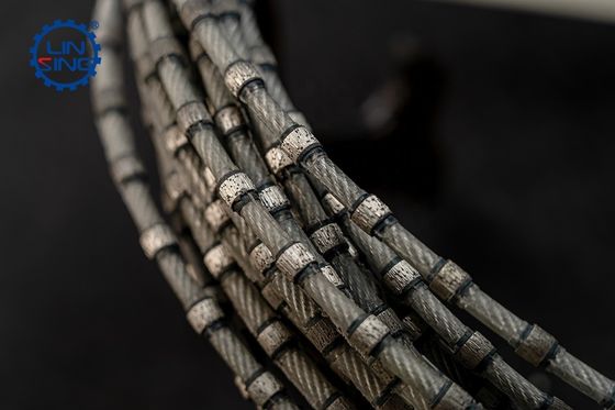 Pedra de corte Diamond Wire Saw com 11,0mm Diâmetro de contas e 37pcs contas por metro