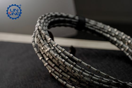 Pedra de corte Diamond Wire Saw com 11,0mm Diâmetro de contas e 37pcs contas por metro