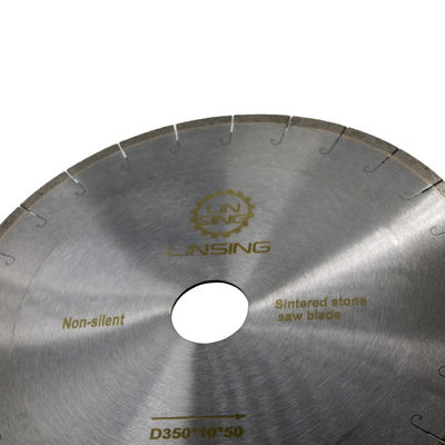Finitura revestida com Ti 350mm J Tipo de lâmina de serra de diamante para cortar Dekton sem fragmentação