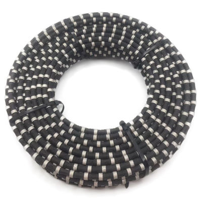 Long Life span Alambre de diamante 12,0 mm* 40 de borracha revestida para corte de rocha de pedreira de granito