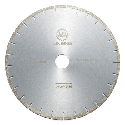 Desempenho estável e longa vida útil de lâminas de serra de diamante D400 para mármore com metal de diamante