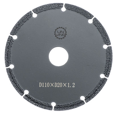 D110*D20*1.2 Disco de corte de diamantes em vácuo, brasado para corte de concreto de pedra de precisão