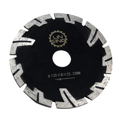 Dentes protegidos Disco de diamante 125 mm Diâmetro da lâmina para cortar tijolos de granito de mármore
