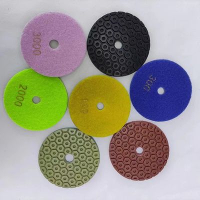 Pad de polir piso de mármore de granito 4 polegadas resina seca húmida papel de areia 100mm Grinder manobras