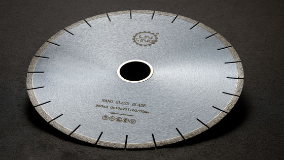 Lâmina de serra de diamante de vidro nano de 350 mm personalizada para corte de telhas nano na máquina de ponte