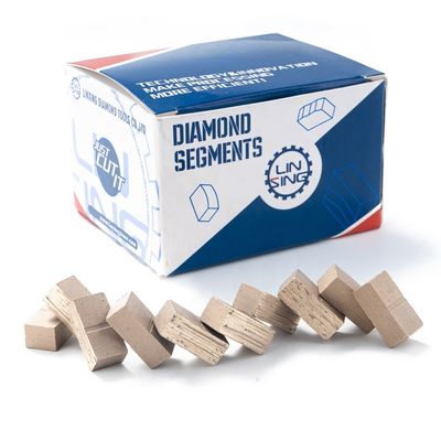 Segmento de corte de mármore amarelo dourado 24*8*10mm camada de sanduíche ponta de diamante para corte