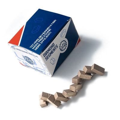 Segmento de corte de mármore amarelo dourado 24*8*10mm camada de sanduíche ponta de diamante para corte