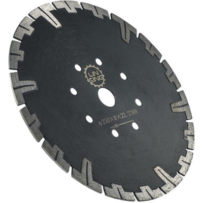 Pressão a quente D230mm T Tipo Ferramentas de diamante para corte seco de pedra com dentes de proteção
