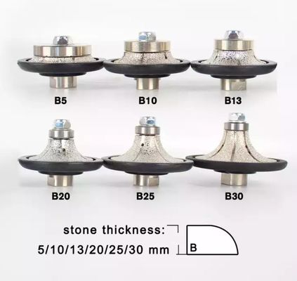 Bit de roteador de diamante eletroplacado V30 D75MM para perfis e moagem de pedras de precisão