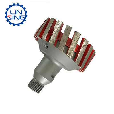 Roda de polir de pedra de moagem CNC flexível e lisa com D37*90L*1/2"G