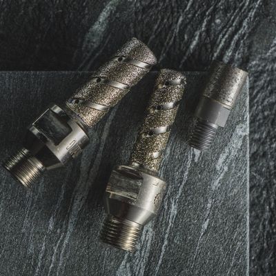 60MM comprimento prata electroplated Finger Bit ferramenta de perfuração de diamante para mármore de granito