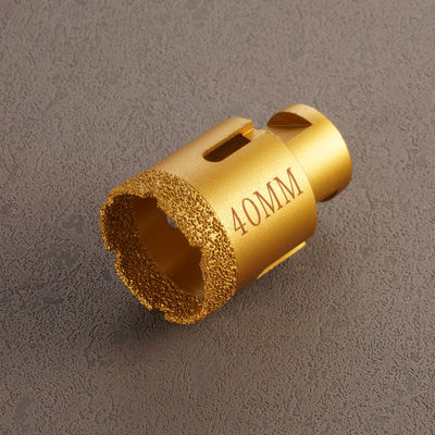 Forro de núcleo de diamante com brasagem a vácuo para perfuração de precisão em mármore e pedra de quartzo