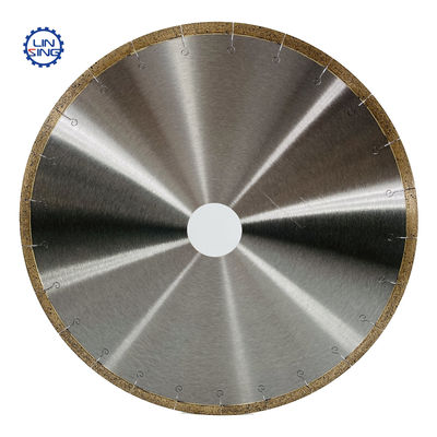 Lâmina de serra de diamante de soldagem a laser de 350 mm para mármore cerâmica revestida de borda de Ti Altura 0.315in