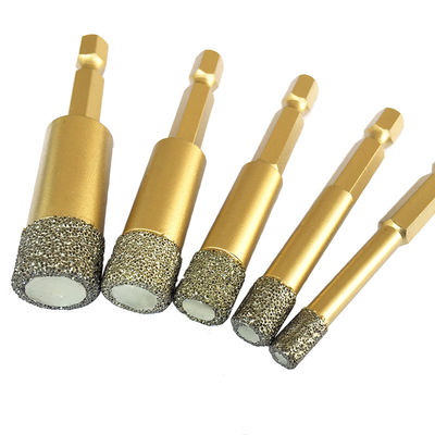 6 mm Vacuum Brazed Diamond Finger Bits para Perfuração de Mármore Taxa de alimentação 24-48 "por minuto