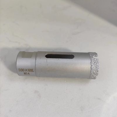 35 mm M14 Diamond Bit para perfuração a seco Porcelana Dekton segmentada em aço preto