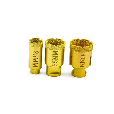 Forro de núcleo segmentado de diamante para perfuração de mármore e pedra dura 19-125 mm de diâmetro