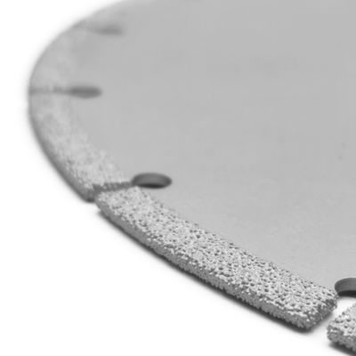 1.8mm espessura do núcleo de aço Disco de corte de diamante em vácuo para metal de alumínio de pedra
