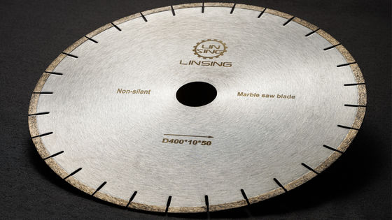 Lâmina de serra de mármore de 350 mm-400 mm, feita de aço inoxidável e diamante para corte de mármore