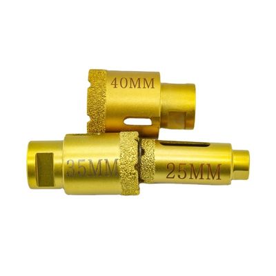 40 mm comprimento de vácuo Brazed Core Drill Bit para secagem de perfuração pedra Dekton porcelana mármore
