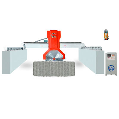 Máquina de corte de pedra grande molhada para lajes de granito 7.5KW Multi Saw Blade Cutter 12000 kg