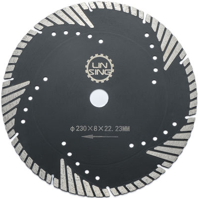 Blade de serra turbo-diamante prensada a quente para proteção de inclinação Dentes Vantagem de corte rápido