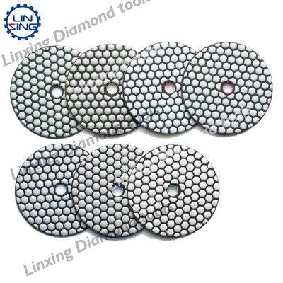 Pads de polimento de diamantes para secar em lajes e azulejos com suporte e personalização da OBM