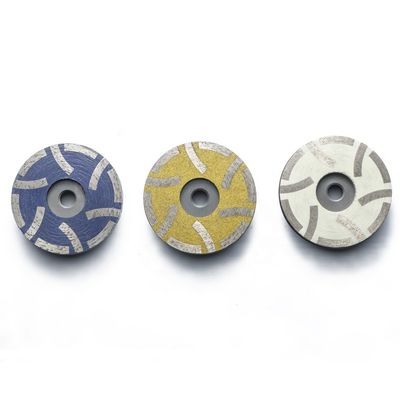 Granito de diamantes em pó Resina Recheada de Copo Roda Redonda Forma de T Segmento Roda 100mm 125mm