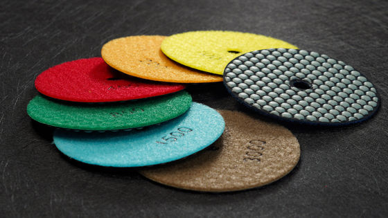 Suporte OEM 125mm Resina Bond Diamante Pad Polirão Seco Flexível para Granito Mármore