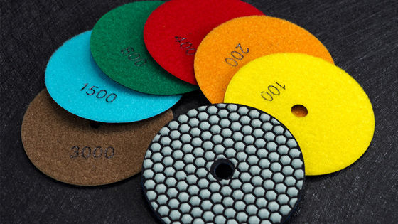 Suporte OEM 125mm Resina Bond Diamante Pad Polirão Seco Flexível para Granito Mármore