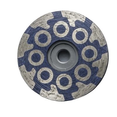 Roda de taça de pó de diamante de seis segmentos para moagem de granito turbo redondo cheio de resina