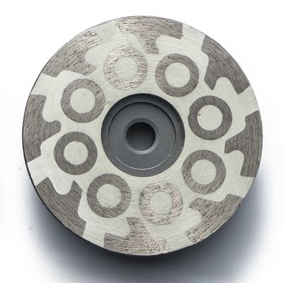 Roda de taça de pó de diamante de seis segmentos para moagem de granito turbo redondo cheio de resina