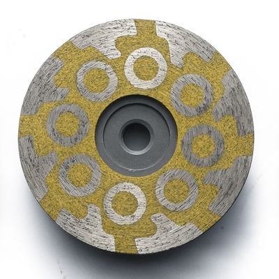 Roda de taça de pó de diamante de seis segmentos para moagem de granito turbo redondo cheio de resina