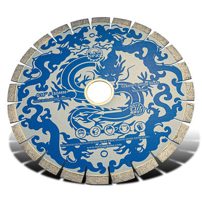 D350mm Diamond Turbo Cutting Stone Granite Disc Saw Blade para corte de borda de mármore
