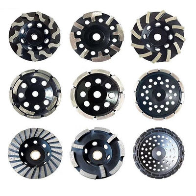 Rodas de perfis de diamantes para sinterização Rodas de copos de segmento duplo de diamantes para moagem de pedra