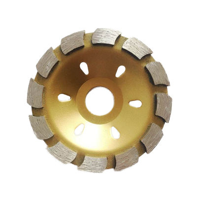 Ferramentas abrasivas para moagem de piso de linha única de tipo de roda de taça de diamante