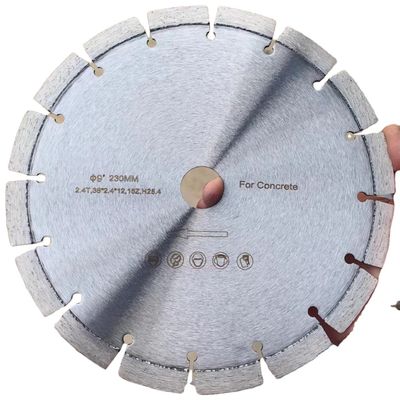 Disco de cortador de lâmina de serra de diamante de 230 mm de concreto soldado a laser para aplicações pesadas