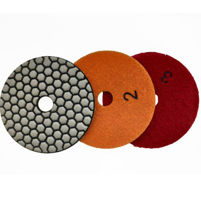 Cores personalizadas 3 Passo Resina de Ligação de almofadas de polimento flexíveis para granito de mármore melhor
