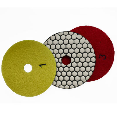 Cores personalizadas 3 Passo Resina de Ligação de almofadas de polimento flexíveis para granito de mármore melhor